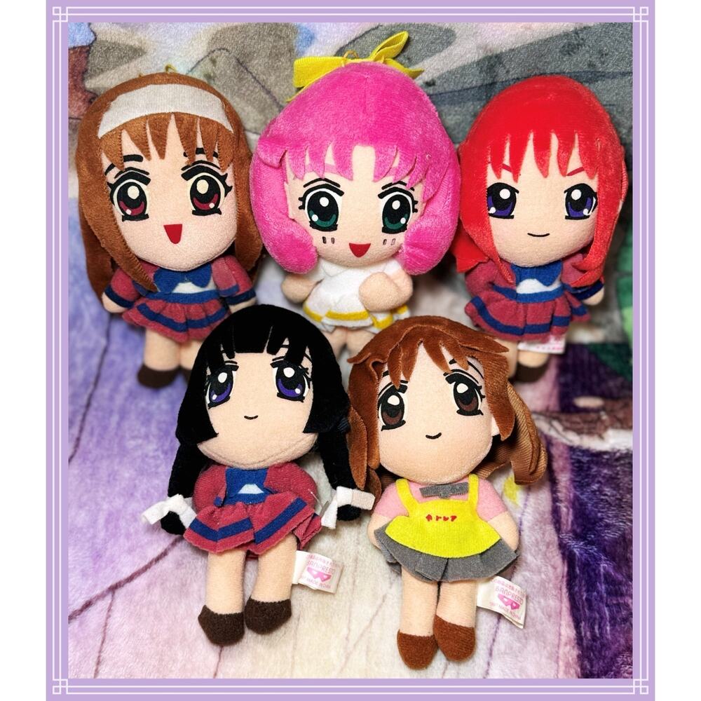 Kakyusei Banpresto UFO Anime Plush 1997 Vtg 6.5" Complete Lot Nana Miko Yuuki